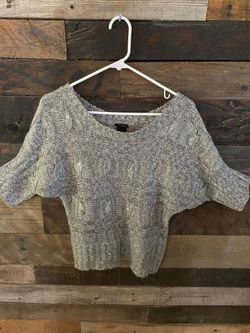 Gray/Tan & White Dressy/Casual Sweater