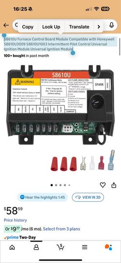 NEW Honeywell S8610U3009 Intermittent Pilot Gas Ignition Control Module