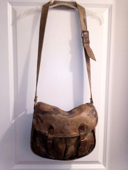 Crossbody Camo Leather Messenger Shoulder Bag