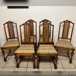 SET OF 6 BEAUTIFUL VINTAGE CHAIRS