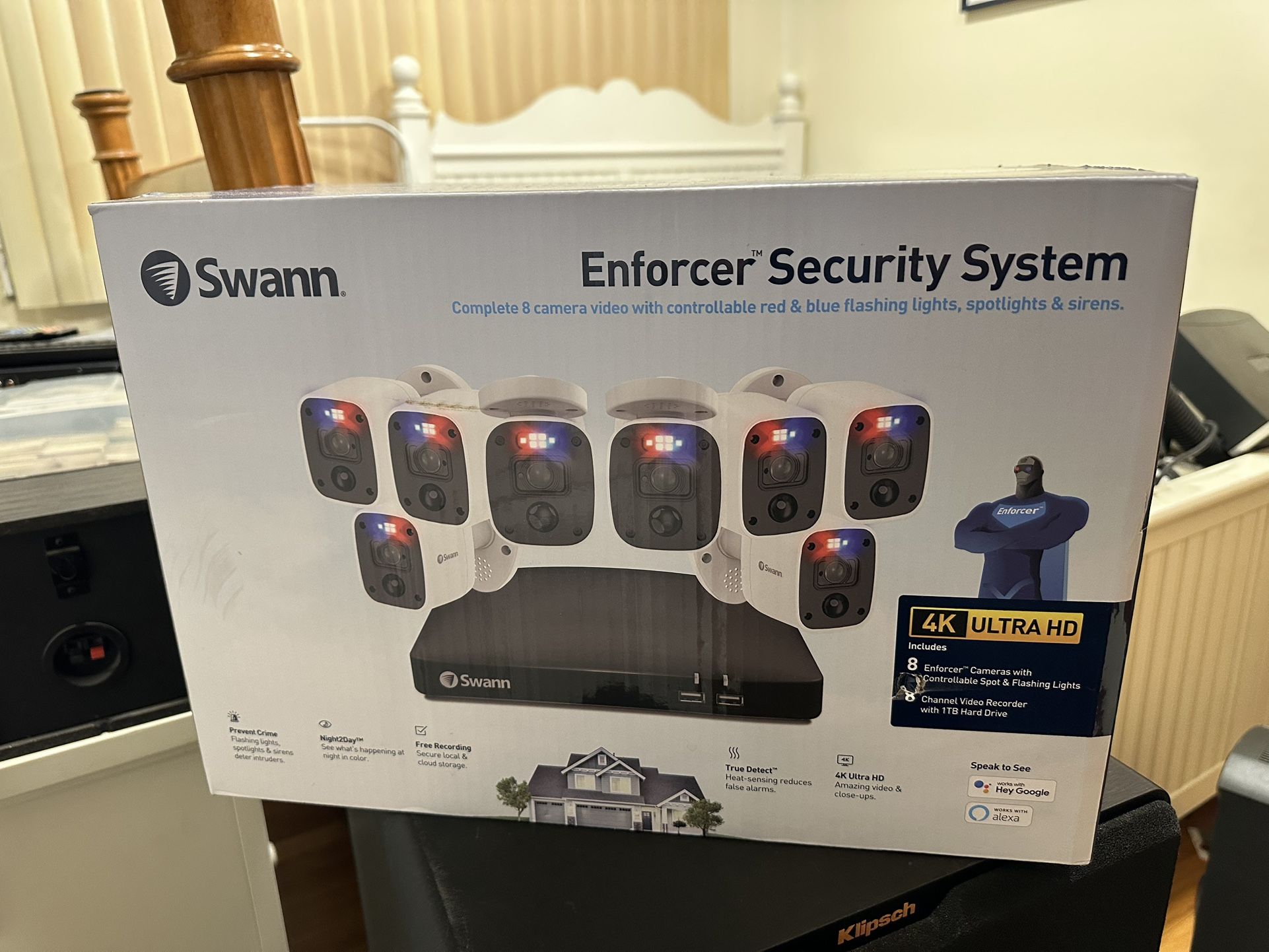 Home 8 Camera 8 Channel 4K Ultra HD DVR 1TB HDD Security System 