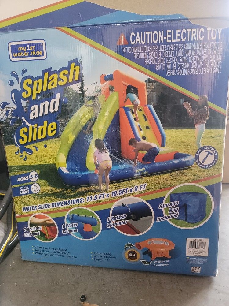 my first splash n slide