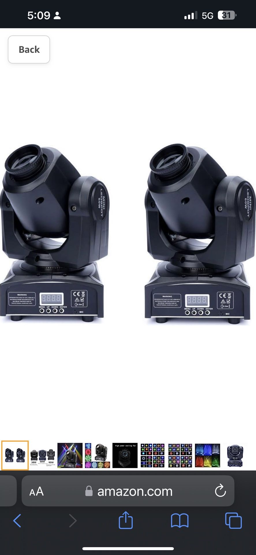 Vendo Luces De Dj Bañada O Grupo Norteño Musical instruments