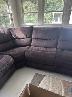 Beautiful Plush Chocolate Family Size Sectional