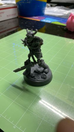 Skeleton Warrior Miniature – 75mm Resin Undead Knight – 3D Printed Fantasy Model