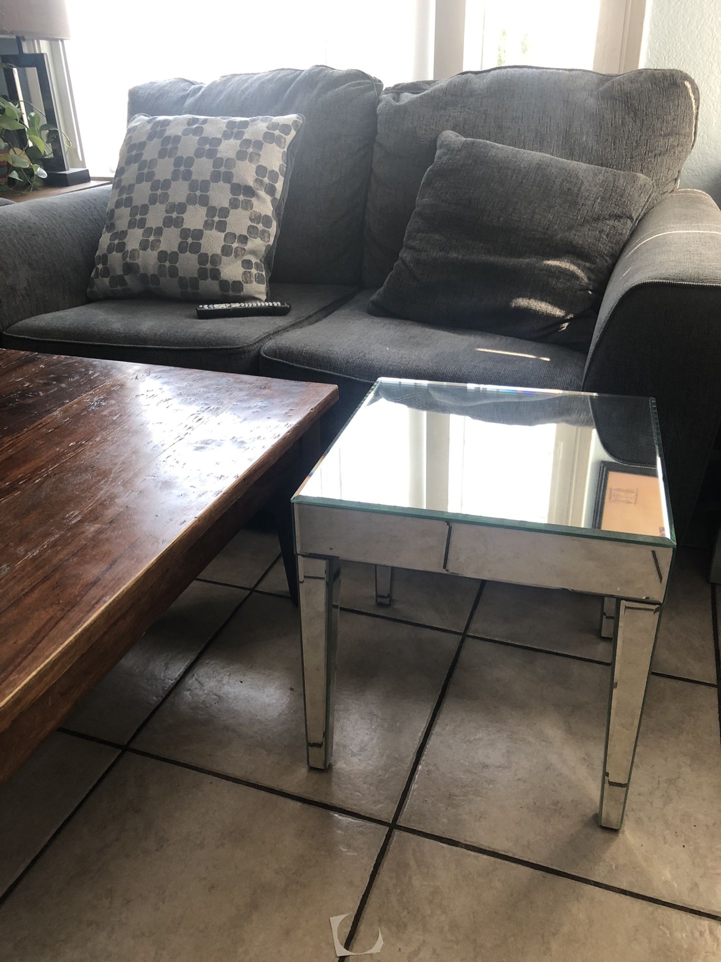 Side mirrored tables