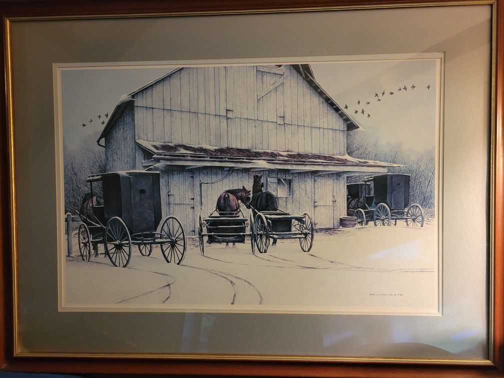 29"x39" Ben Richmond 1986 Amish Print