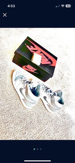 White And Gray Jordan Ones