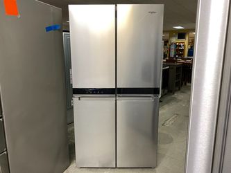 NEW! WHIRLPOOL 19.4 cu ft Counter Depth 4-Door Refrigerater Model #WRQA59CNKKZ