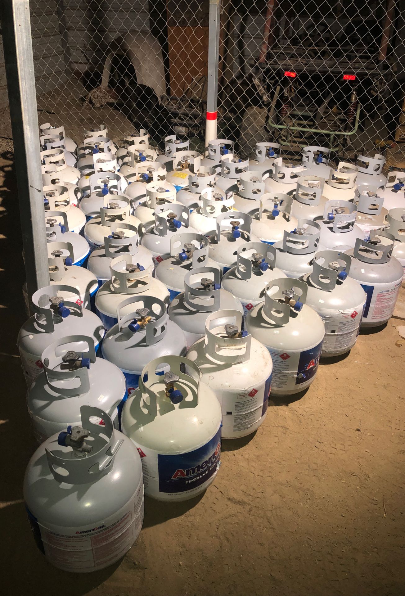 Propane tanks filled