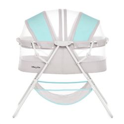 Dream On Me Karley Bassinet In Blue/Grey  Open box item   INVENTORY NUMBER: 104  ***You can bundle multiple items at once to save on shipping c