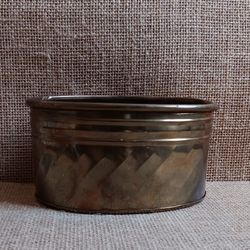 Vintage Brass Indoor Planter Made in India, Brass Oval-Shaped Planter