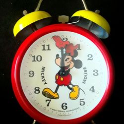 Vintage Bradley Time Walt Disney Productions Mickey Mouse Alarm Clock w/Box