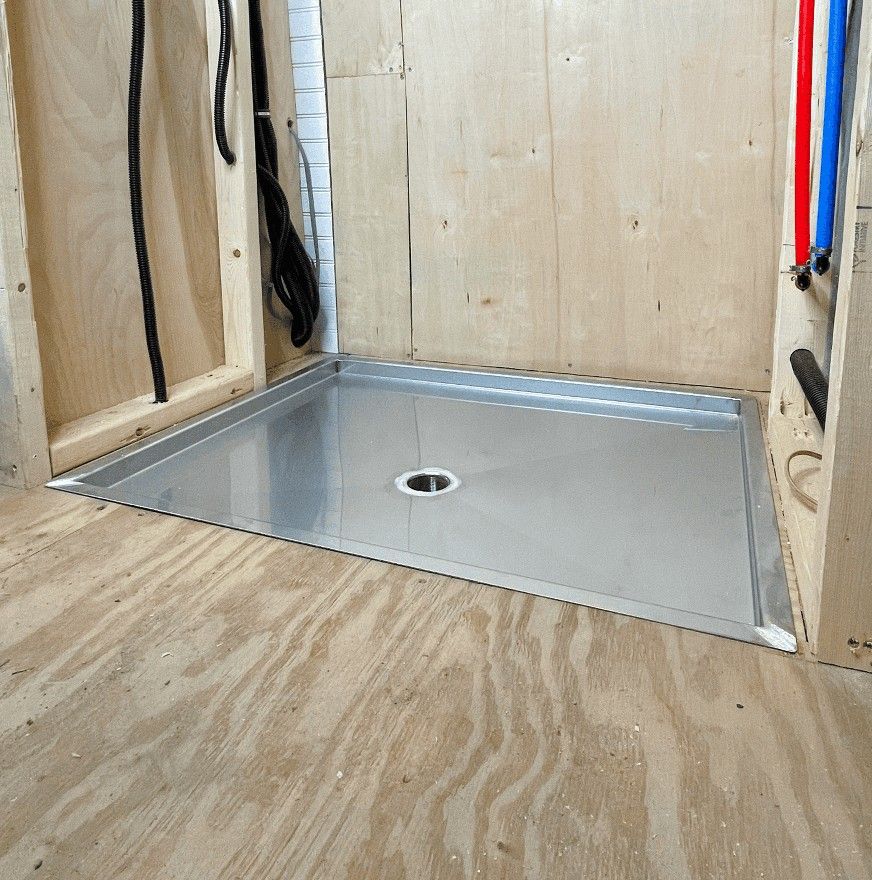 Custom Shower Pan for Bus/Van Conversions