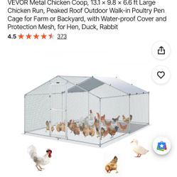9’ X 13’ Chicken Coop with tarps