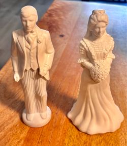 Ceramic Bride and Groom Figurine Set