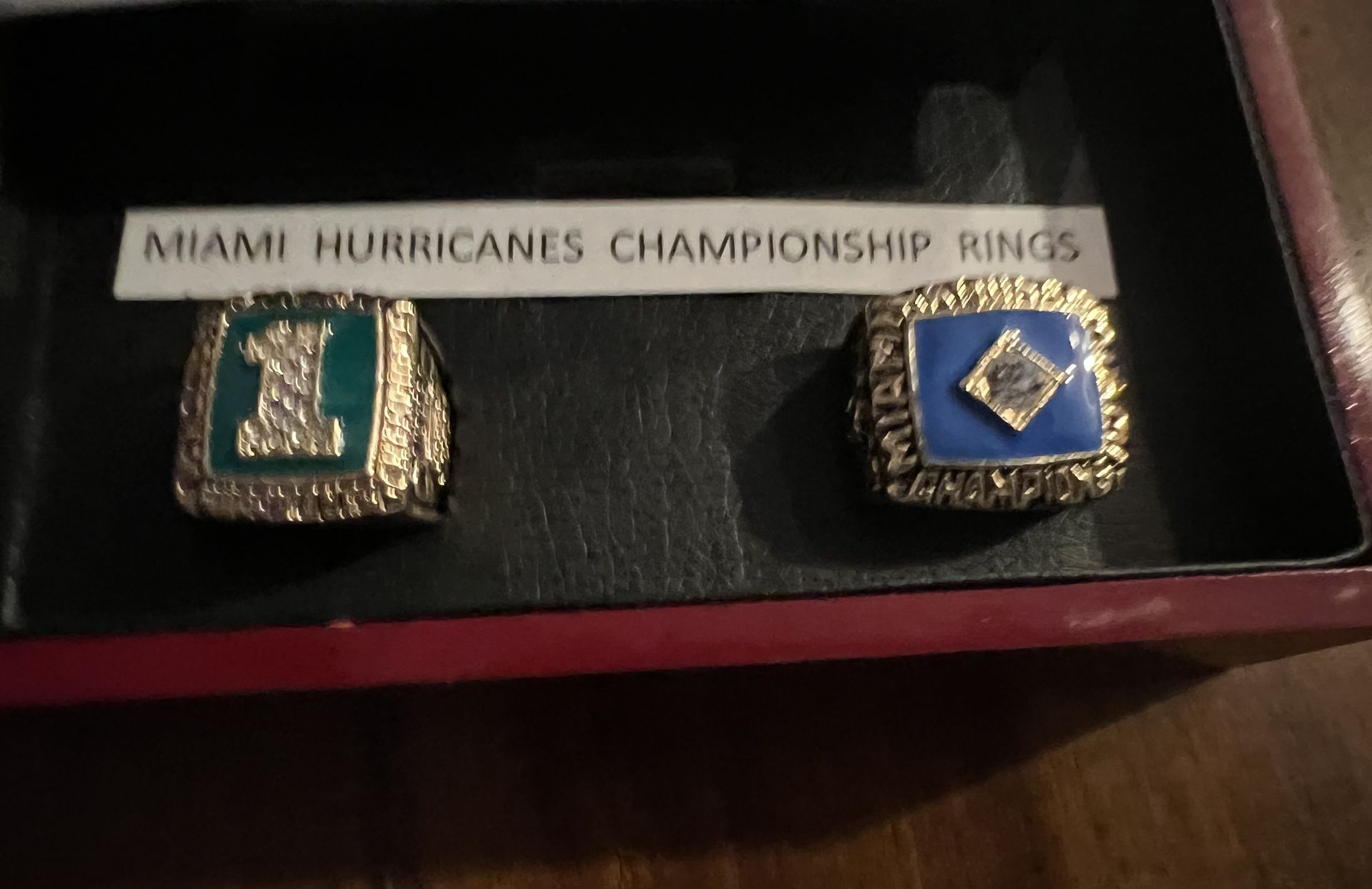 Miami Hurricanes Championship Rings 