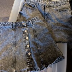 2 Jean Mini Skirts $8 Both