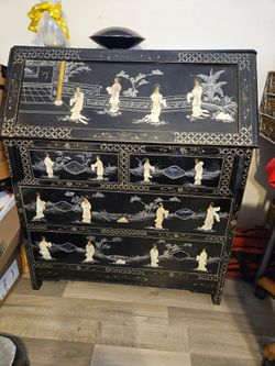 Asian secretary desk