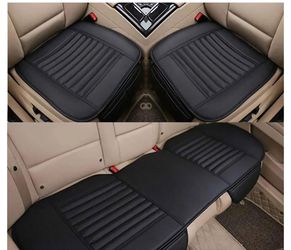 Set of 3 universal car seat covers cushion new leather