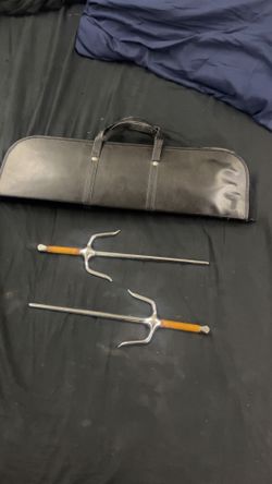 Vintage Chrome Martial Arts Sais