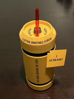 Disney Parks Monsters Inc Scream Canister Sipper Cup Bottle With Sound