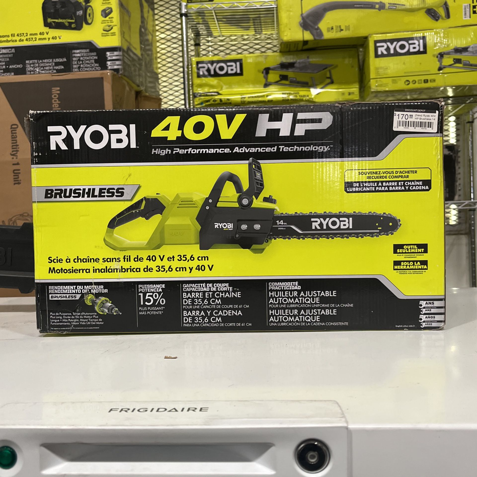 RYOBI 40V HP Brushless 14 in. Battery Chainsaw (Tool Only
