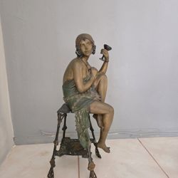 Antique solid bronze Sculpture.