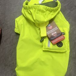 Arcadia Trail Fluorescent Green Rain Jacket Size Small