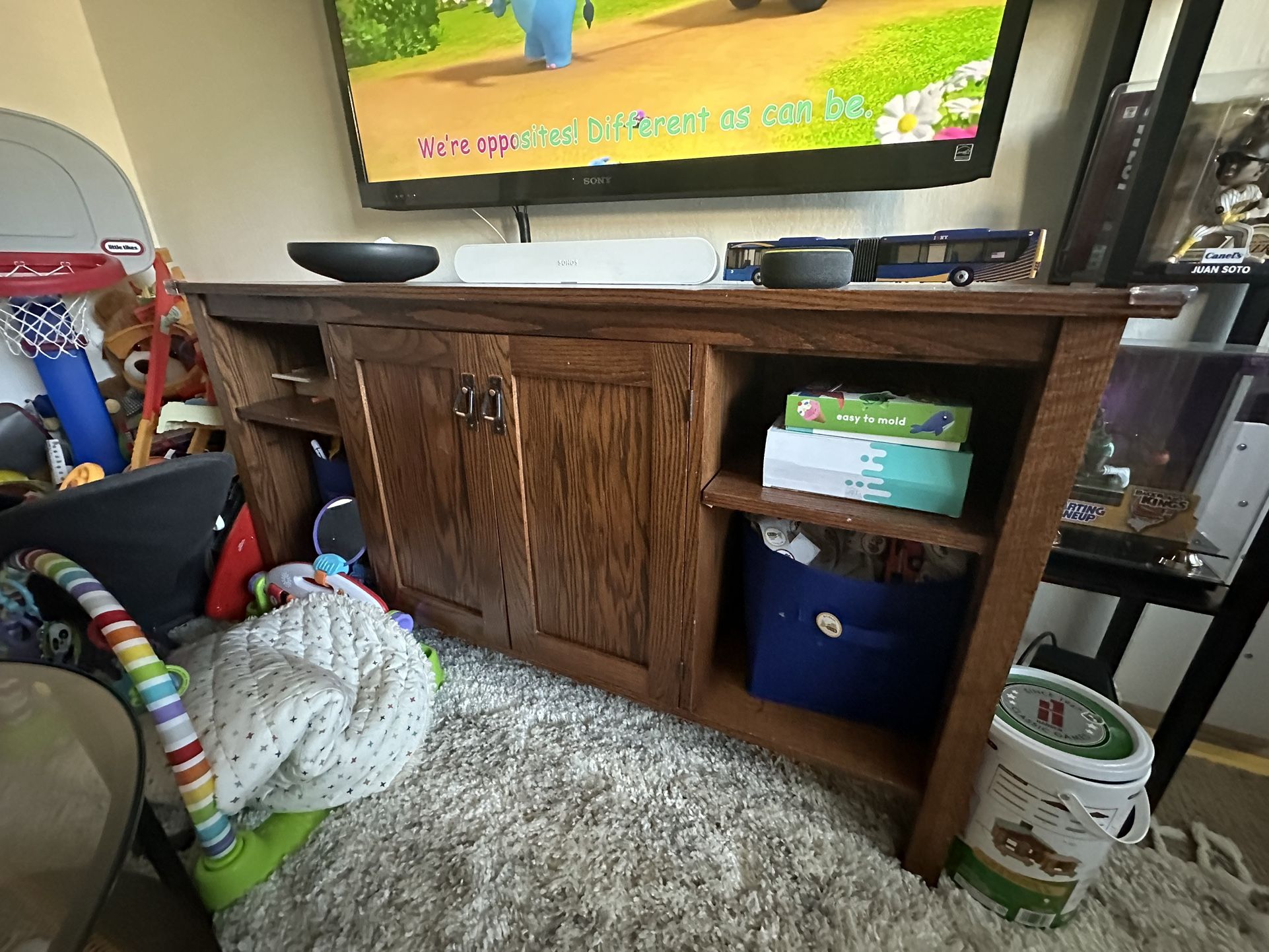 Wooden entertainment Center