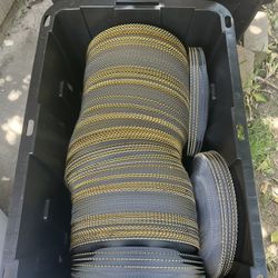 Clear Acrylic Chargers With Gold Rim