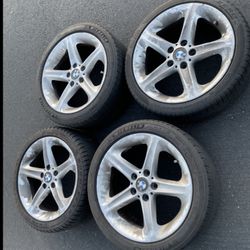 4 - 245/40r18 225/40r18 5x120 5x4.72 Stock Bmw 135i 128i 330 Wheels Rims Tires!!