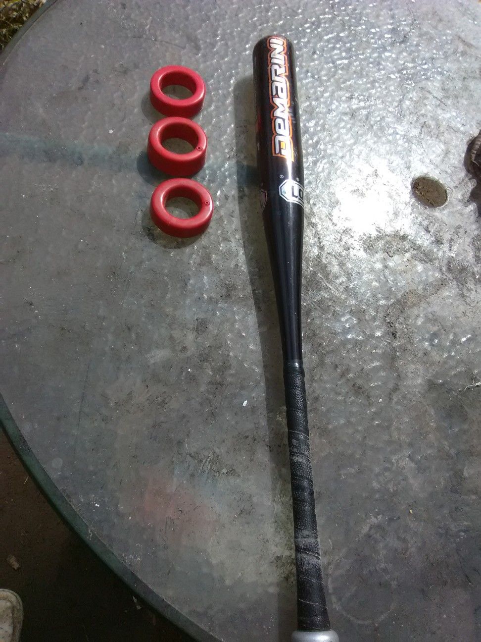 Baseball bat with weights