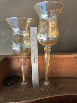 Large candle holders or flower vases