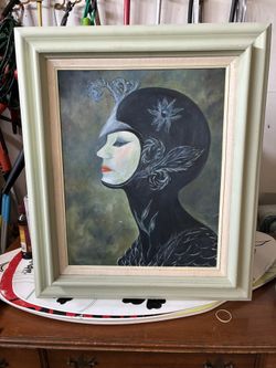 Oil Painting Of Lady