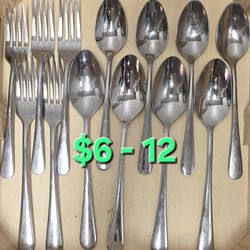 Silverware Set of Forks and Spoons