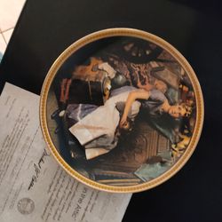 Edward M Knowles China Company Dreaming In The Attic Collector's Plate By Norman Rockwell With Authenticity Papers Plate Number 19134al