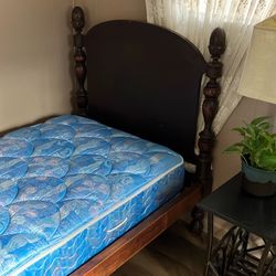 Hundred  Year old Antique Twin Bed With Mattress $150.00 obo. Free Delivery In Idyllwild-Pine-Cove. Delivery Fee Off The Hill.