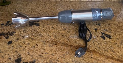 Mueller MultiStick Immersion Blender Handheld, 12 Speed Hand Mixer - Grey - No other accessories included.