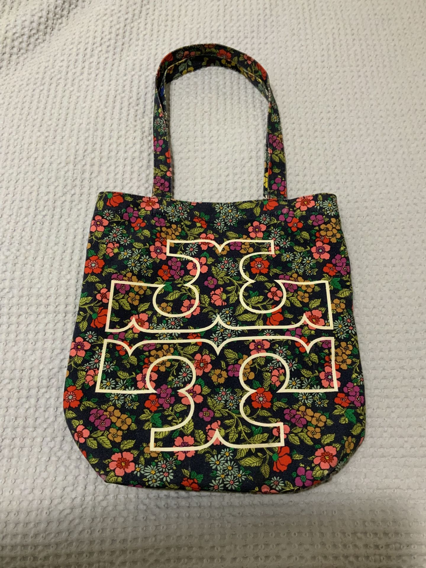 Tory Burch Floral Canvas Tote Bag