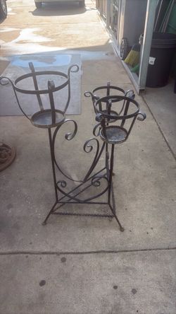 Route iron pot holder about 3 feet tall $25.00
