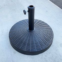(NEW) $45 Heavy Patio Umbrella Base 20” Round Stand Outdoor Garden Market, Weight 55lbs