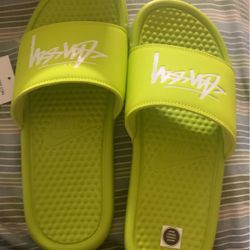 Nike Stussy Benassi Volt Colorway Size 7