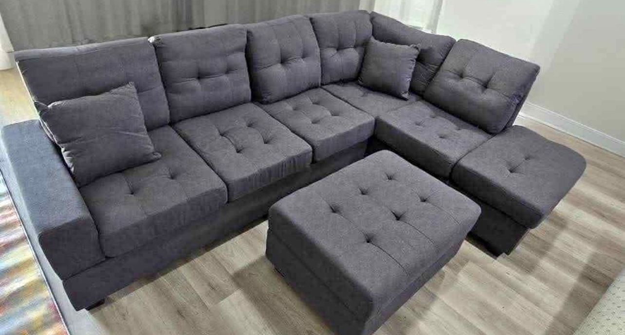 New Sectional With Ottoman In Box 📦 Buy Now Pay Later Finance Available $39 Down