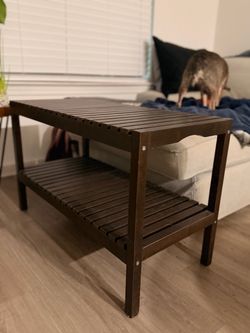 Wooden Entryway Bench / Shoe Rack with Storage Shelf