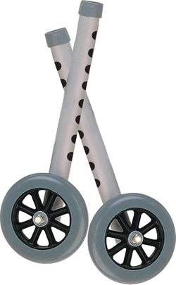 New Extended Height Walker Wheels and Legs Combo Pack, 5" Wheels, 1 Pair - 10108wc