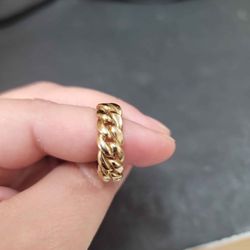 Gold Cuban Ring 