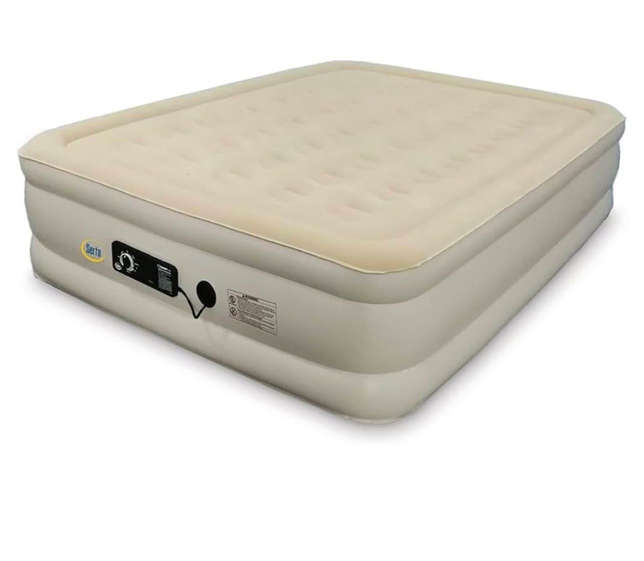 Serta Raised Air Mattress with Never Flat Pump | Luxury Inflatable Mattress with Built in Air Pump to Ensure a Good Night's Rest | Heavy Duty Blow Up