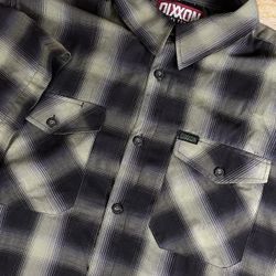 Dixxon Delta Elite Men's 2X 2XL Green & Black Plaid Button Up Bamboo Blend