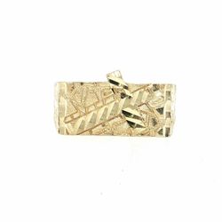 Men’s 10k Yellow Gold Nugget Cross Ring Size 9.5 GP3137766
